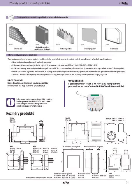 NovÃ½ technickÃ½ katalog iNELS RF Control - ELKO EP, sro