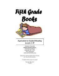 Fifth Grade Guided Reading Level Books List - Sachem Public Library