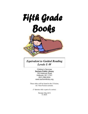 Fifth Grade Guided Reading Level Books List - Sachem Public Library