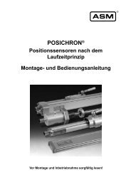 POSICHRON® - PC - Magnetostriktive Sensoren - ASM GmbH