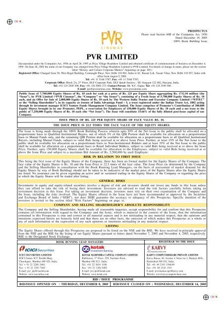 Pvr Limited Nse