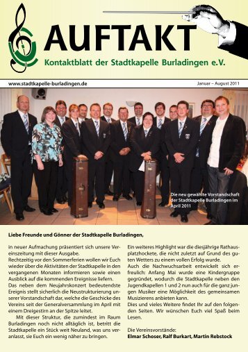 Fotogalerie Januar – August 2011 - Stadtkapelle Burladingen eV