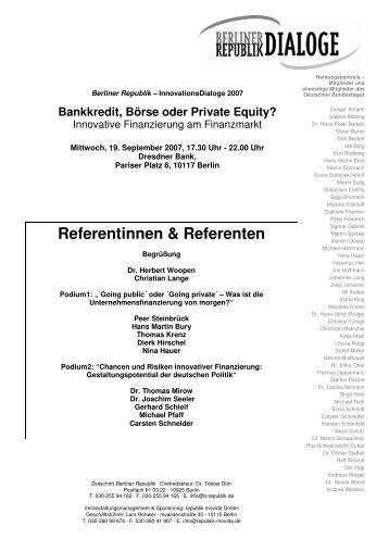 Referentinnen & Referenten - Berliner Republik