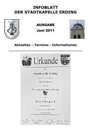 Termine - Informationen - Stadtkapelle Erding eV