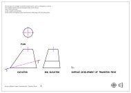 plan elevation end elevation surface development of transition piece