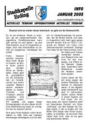 Info JANUAR 2005 - Stadtkapelle Erding eV
