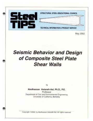 Seismic Behavior and Design of Composite Steel Plate Shear Walls