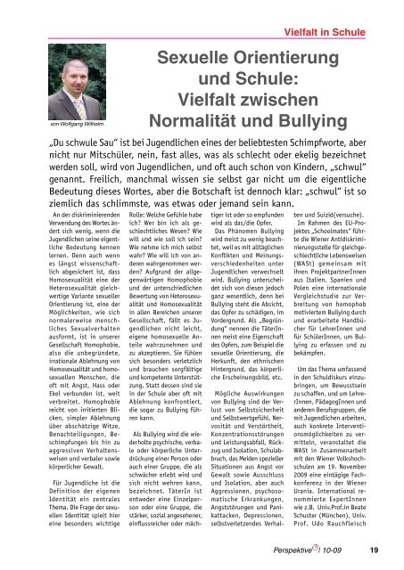 Perspektive Oktober 2009 - Zentralverein der Wiener Lehrerschaft