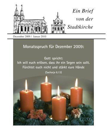 Monatsspruch für Dezember 2009 - Stadtkirche Bayreuth