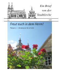 Ein Brief von der Stadtkirche - Stadtkirche Bayreuth
