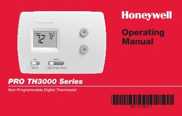 69-1776EF-1 - PRO TH3000 Series - Honeywell