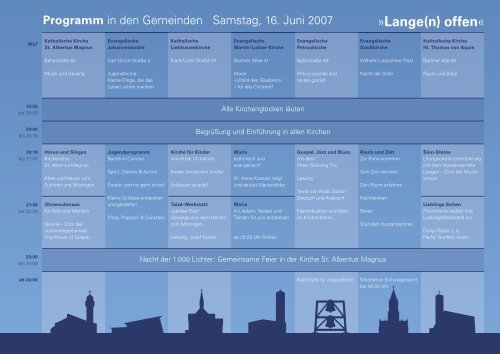 Lange(n) offen - Evangelische Stadtkirche Langen