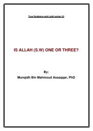 is allah (sw) one or three? - Islam Center