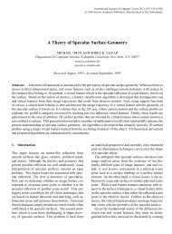 A Theory of Specular Surface Geometry