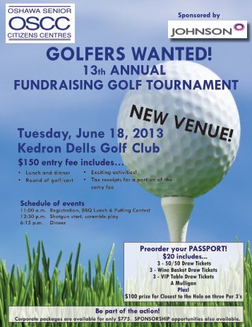 GOLFERS WANTED!