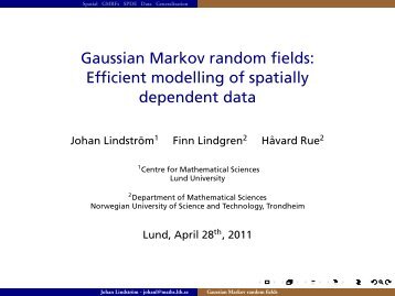 Gaussian Markov random fields: Efficient modelling of spatially ...