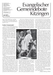 Liebe Gemeinde! - Evang. Stadtkirche Kitzingen