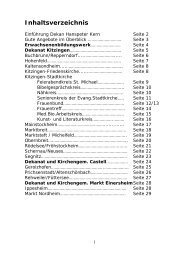 Inhaltsverzeichnis - Evang. Stadtkirche Kitzingen