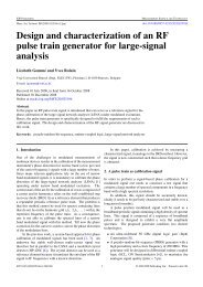 Design and characterization of an RF pulse train generator for large ...