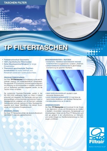 TP FILTERTASCHEN - Filtrair BV
