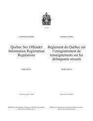 Quebec Sex Offender Information Registration Regulations ...