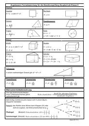 Formelsammlung - Stadtschule Rodenberg