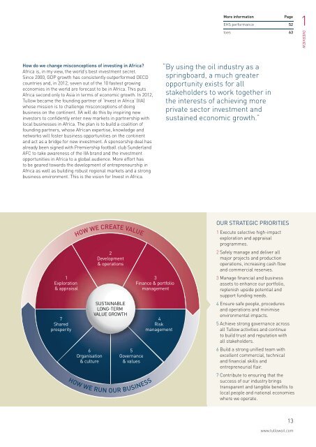 Tullow Oil plc 2011/2012 Corporate Responsibility Report - The Group