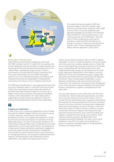 Tullow Oil plc 2011/2012 Corporate Responsibility Report - The Group