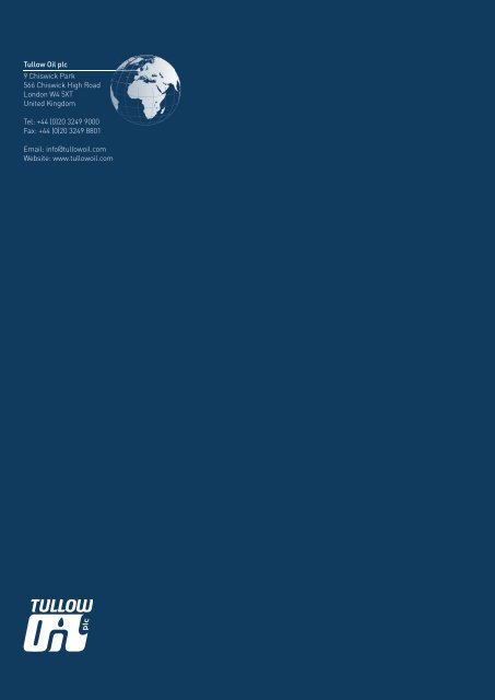 Tullow Oil plc 2011/2012 Corporate Responsibility Report - The Group