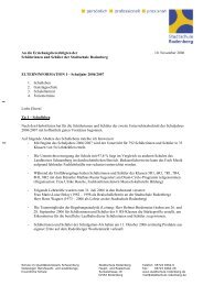 ELTERNINFORMATION I - Schuljahr 2006/2007 - Stadtschule ...