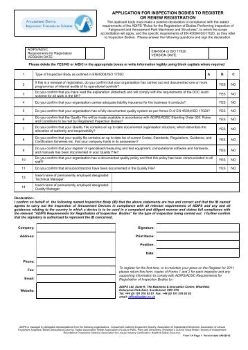 application for inspection bodies to register or renew ... - ADIPS