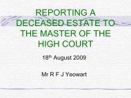 REPORTING A DECEASED ESTATE TO THE ... - Cape Law Society