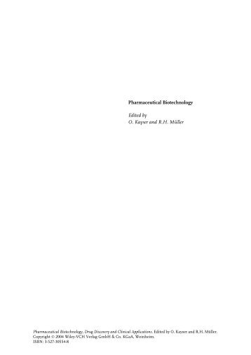 Pharmaceutical Biotechnology Edited by O. Kayser and R.H. M .. uller