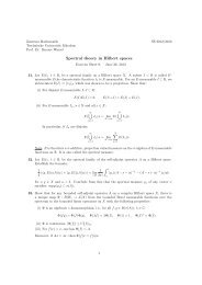 Spectral theory in Hilbert spaces - TUM M7/Analysis
