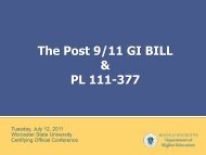 Overview: The Post 9/11 GI Bill & PL 111-377