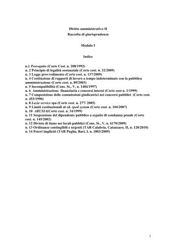 Dispense delle lezioni di Diritto Amministrativo II, modulo 1 ... - Lumsa