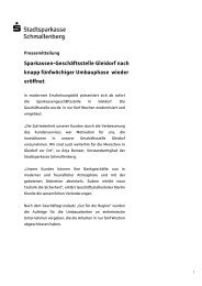 Sparkassen-Geschäftsstelle Gleidorf nach knapp fünfwöchiger ...