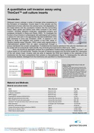 A quantitative cell invasion assay using ThinCert ... - Greiner Bio One