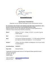 Anmeldeformular Sportcamp Herbstferien - Stadtsportbund Cottbus eV