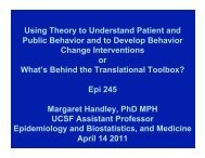 Using Theory to Understand Patient and Public Behavior and to ...