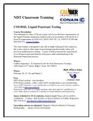 NDT Classroom Training COURSE; Liquid Penetrant Testing