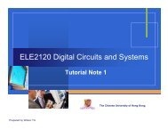 ELE2120 Digital Circuits and Systems - The Chinese University of ...