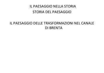 A. Chemin - Osservatorio del paesaggio del Canale di Brenta