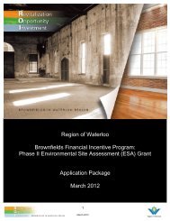 Phase II Environmental Site Assessment - Region of Waterloo