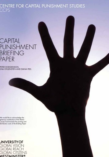 Centre for Capital Punishment Studies - University of Westminster