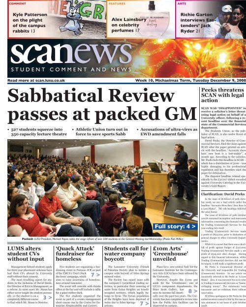 Sabbatical Review passes at packed GM - Scan - Lusu