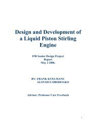 Design and Development of a Liquid Piston Stirling Engine