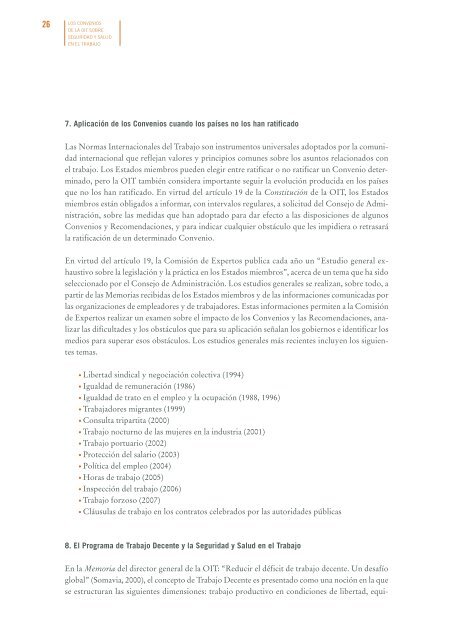 Los convenios de la OIT sobre seguridad y salud en el ... - ACTRAV