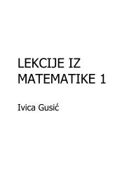 Ivica GusiÄ: Lekcije iz Matematike 1 (3.38 mb)