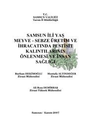 samsun ili yaÅ meyve - sebze Ã¼retim ve ihracatÄ±nda pestisit ...